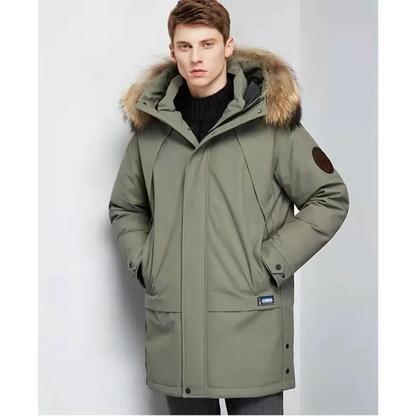 Wintru - Parka Winterjacke Herren – Mit Fellkapuze, Warm, Wind- und Wasserfest