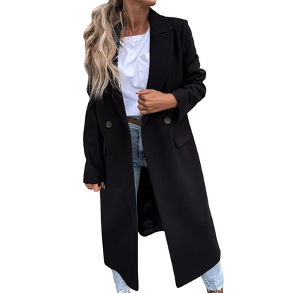 Warmona - Doppelreiher Mantel Jacke Damen – Klassischer und Eleganter Wintermantel