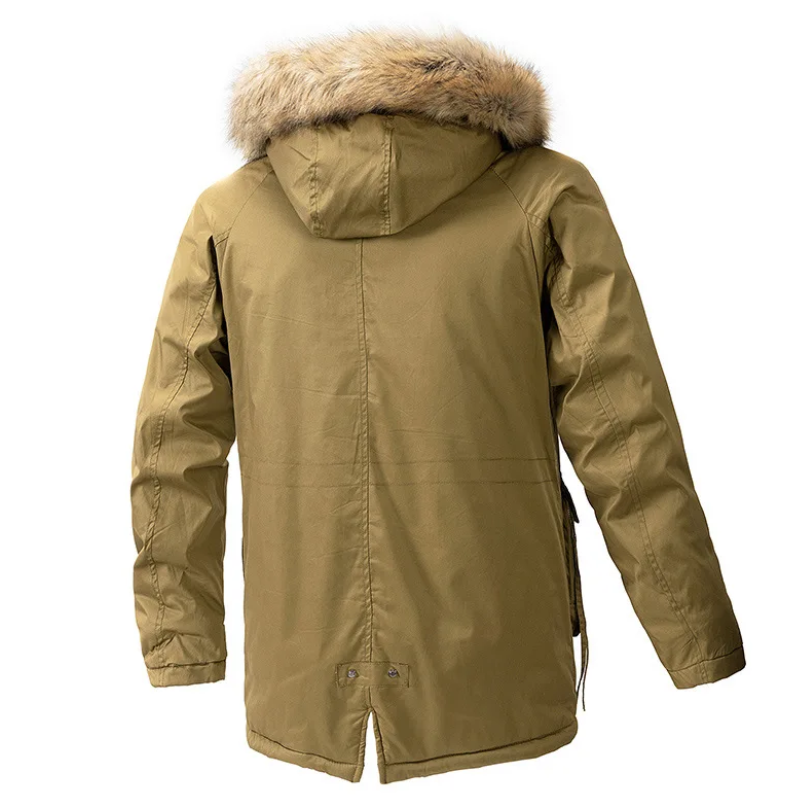 Nordmax - Parka Winterjacke Herren - Warm Gefüttert mit Abnehmbarer Kapuze