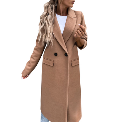 Warmona - Doppelreiher Mantel Jacke Damen – Klassischer und Eleganter Wintermantel