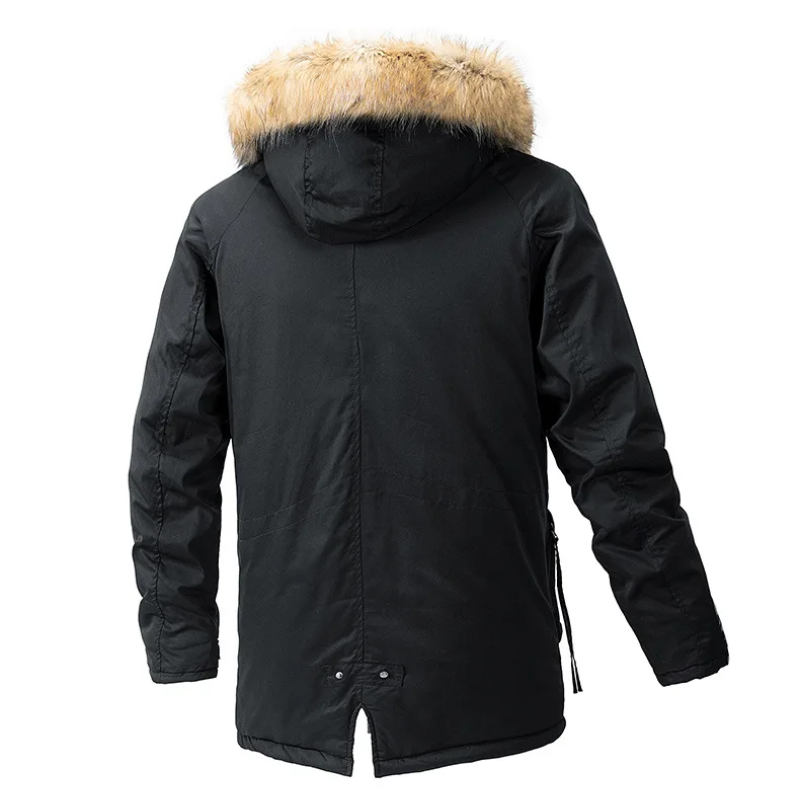 Nordmax - Parka Winterjacke Herren - Warm Gefüttert mit Abnehmbarer Kapuze