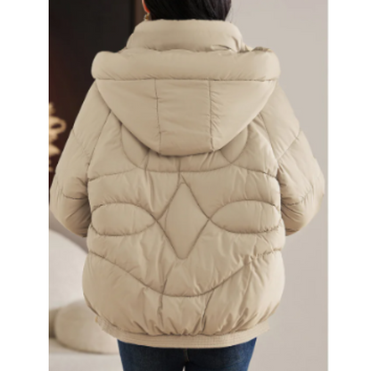 ChicZen - Damenmantel Jacke - Stepp Winterjacke mit Kapuze und Reißverschluss