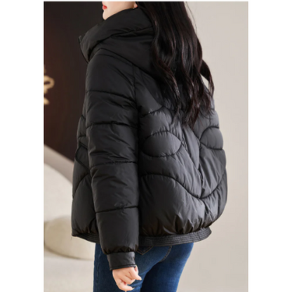 ChicZen - Damenmantel Jacke - Stepp Winterjacke mit Kapuze und Reißverschluss