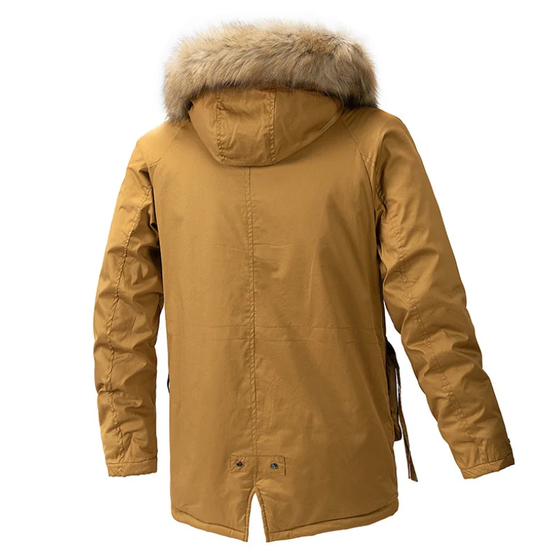 Nordmax - Parka Winterjacke Herren - Warm Gefüttert mit Abnehmbarer Kapuze