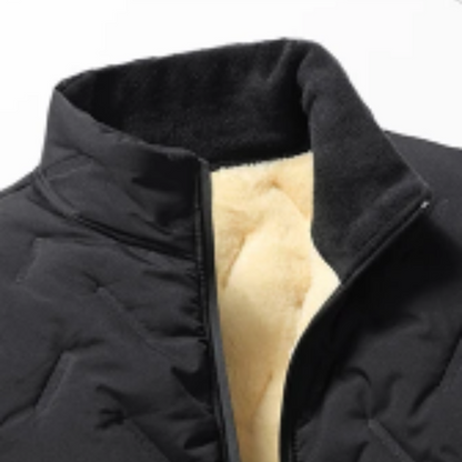 Warmium - Steppjacke Herren – Gefütterte Winterjacke mit Warmem Kunstfell