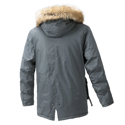 Nordmax - Parka Winterjacke Herren - Warm Gefüttert mit Abnehmbarer Kapuze