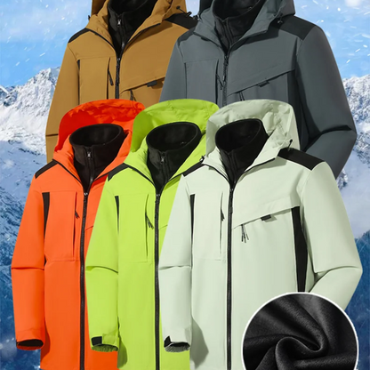 Windurx - Wasserdichter Wintermantel Männer, isolierte Outdoorjacke mit Kapuze