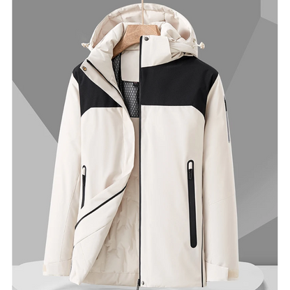 Snowara - Wasserdichter Wintermantel Damen – Leichte Funktionsjacke mit Kapuze