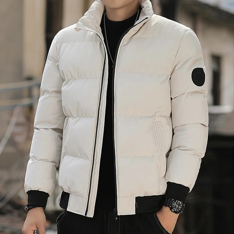 Stepion - Steppjacke Herren mit Stehkragen – Warme Winterjacke mit elastischen Bündchen