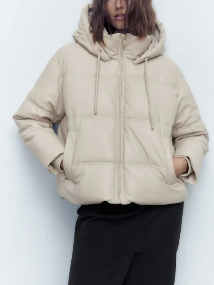 SoftEra - Daunenjacke Damen - Winterjacke Kurz, Warm, Mit Kapuze und Reißverschluss