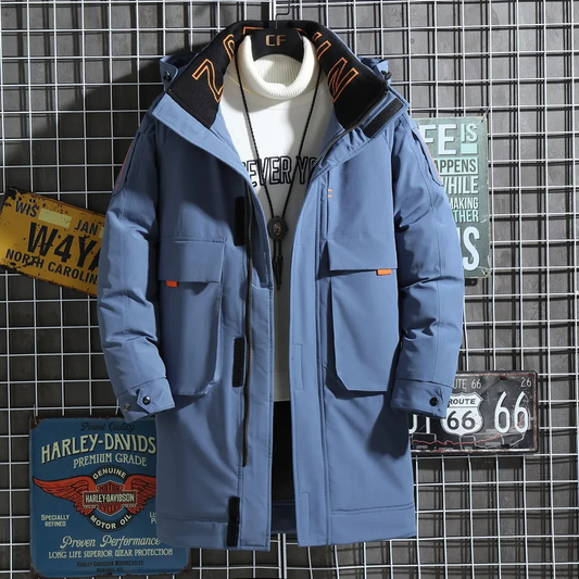 Arktico - Parka Winterjacke Herren mit Kapuze, winddichtem Material und Taschen