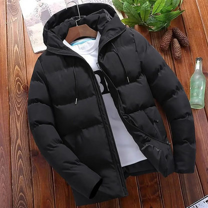 Praflox - Puffer Jacke Herren - Warme Winterjacke mit Kapuze und Steppdesign