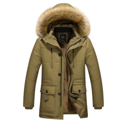 Waldfal - Parka Winterjacke Herren mit Kapuze, Fleecefutter und robustem Design