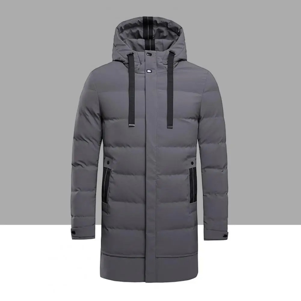 Valtron - Puffer Jacke Herren - Lange Winterjacke mit Kapuze und Windschutz