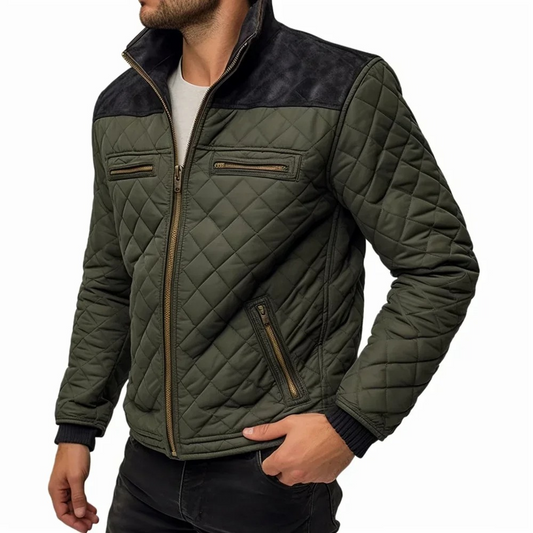 Berglus - Steppjacke Herren mit Stehkragen – Klassische Übergangsjacke mit Taschen