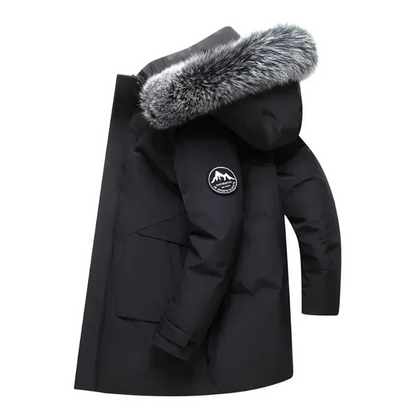 Nordman - Parka Winterjacke Herren mit Kapuze und abnehmbarem Kunstfellkragen