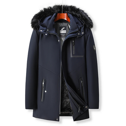 Windroc - Parka Winterjacke Herren - Winddicht, Wasserdicht, Mit Fellkapuze