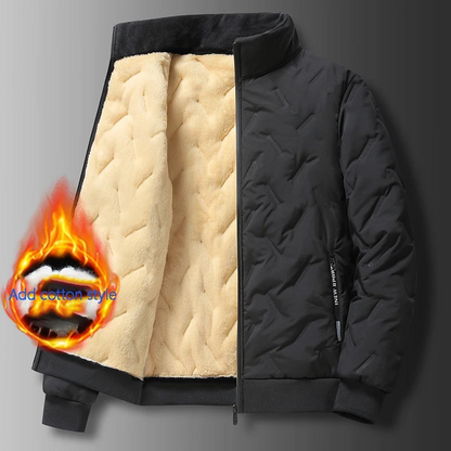 Warmium - Steppjacke Herren – Gefütterte Winterjacke mit Warmem Kunstfell