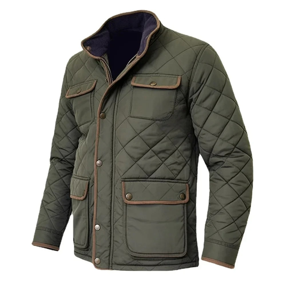 Torwind - Gewattierte Jacke Herren – Steppjacke mit Taschen und Stehkragen