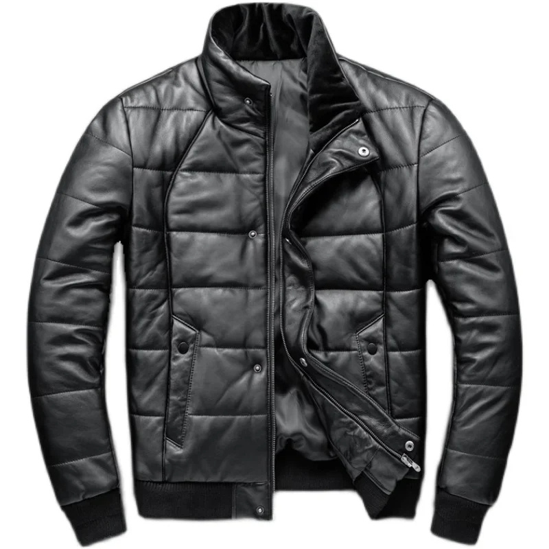 Starkon - Lederjacke Herren Winter, Gepolstert, Hochwertiges Material, Warm