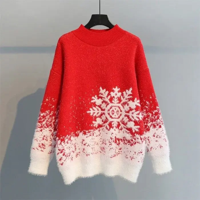 Snoweve - Weihnachtspullover mit Schneeflocken-Motiv, Kuscheliger Winterpullover