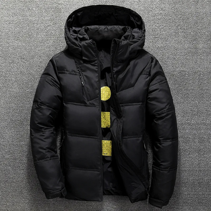 Stolzer - Daunenjacke Herren mit Kapuze – Warme Winterjacke, Gepolsterter Mantel