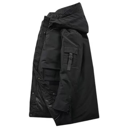 Winfort - Parka Winterjacke Herren mit Kapuze, winddichtem Design und Multifunktionstaschen