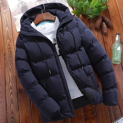 Praflox - Puffer Jacke Herren - Warme Winterjacke mit Kapuze und Steppdesign