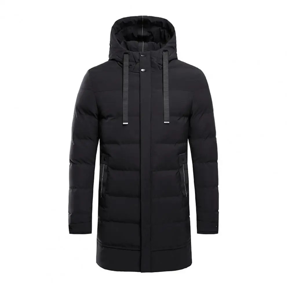 Valtron - Puffer Jacke Herren - Lange Winterjacke mit Kapuze und Windschutz