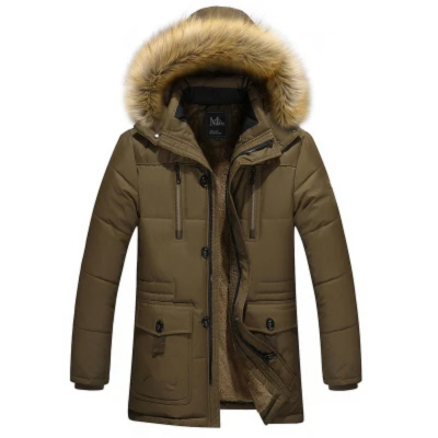 Waldfal - Parka Winterjacke Herren mit Kapuze, Fleecefutter und robustem Design