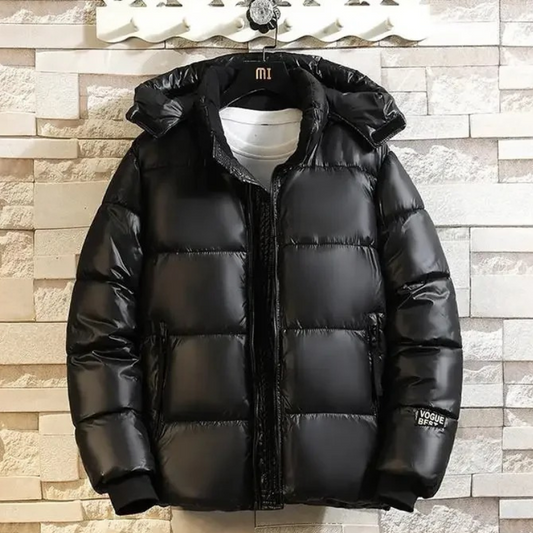 Nordfix - Pufferjacke Herren – Winterjacke mit Kapuze und Reißverschluss-Design