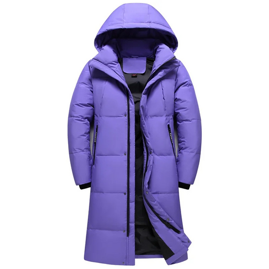 Norwind - Langer Wintermantel Herren – Winddichte Daunenjacke mit Kapuze