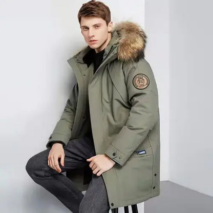 Wintru - Parka Winterjacke Herren – Mit Fellkapuze, Warm, Wind- und Wasserfest