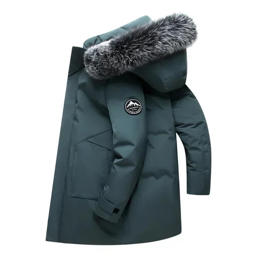 Nordman - Parka Winterjacke Herren mit Kapuze und abnehmbarem Kunstfellkragen