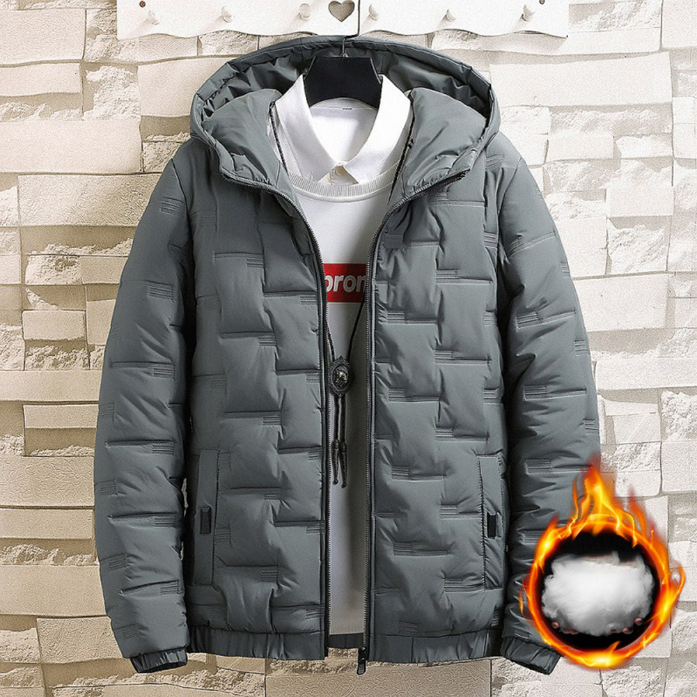 Silvonx - Gewattierte Jacke Herren – Winterjacke mit Kapuze und Reißverschlusstaschen