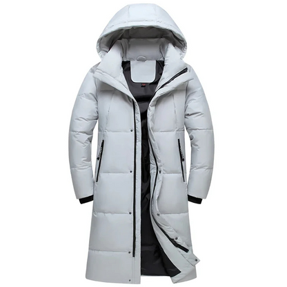 Norwind - Langer Wintermantel Herren – Winddichte Daunenjacke mit Kapuze