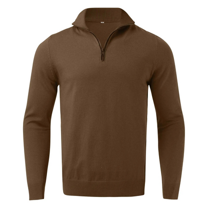 Carter & Mason Herren Half-Zip Wollpullover – Lässiger Strickpullover Jumper