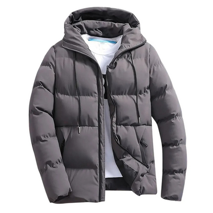 Praflox - Puffer Jacke Herren - Warme Winterjacke mit Kapuze und Steppdesign