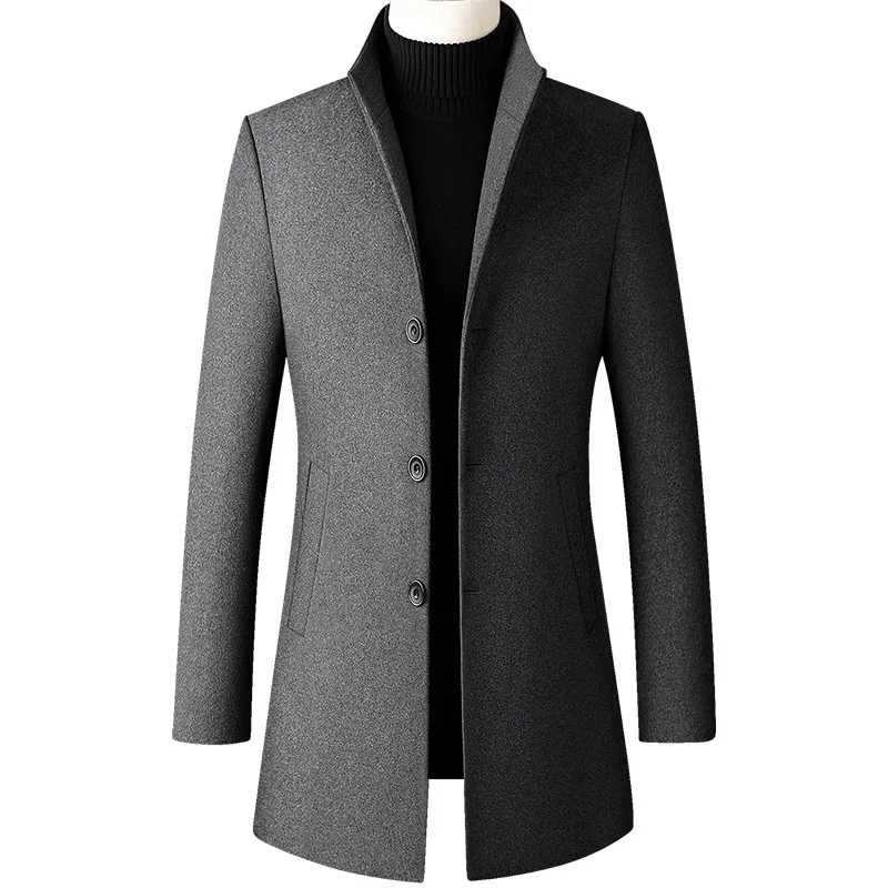 Stramod - Mantel Jacke Herren – Eleganter Wollmantel für Herbst und Winter, Slim Fit