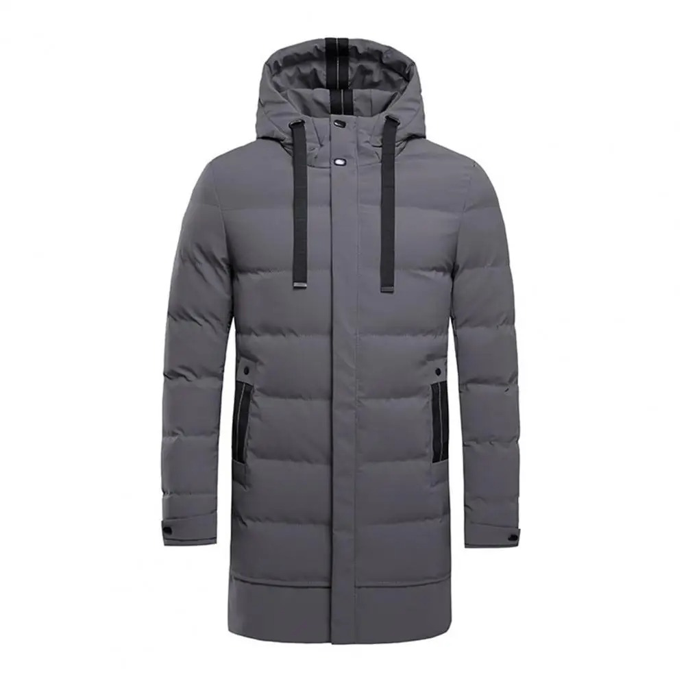 Valtron - Puffer Jacke Herren - Lange Winterjacke mit Kapuze und Windschutz