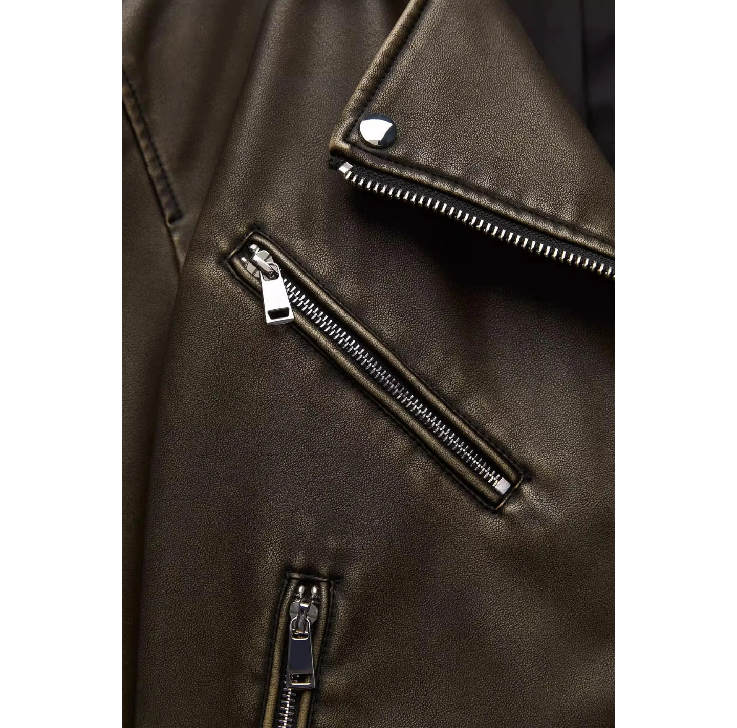 Stylera - Lederjacke Damen - Bikerjacke mit Gürtel und Reißverschluss-Taschen