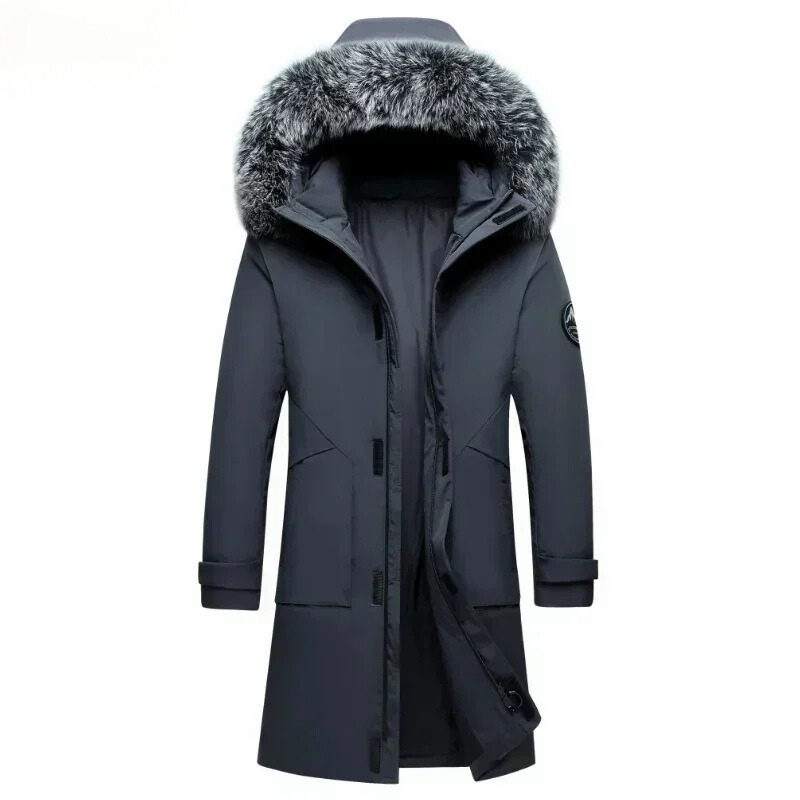 Nordman - Parka Winterjacke Herren mit Kapuze und abnehmbarem Kunstfellkragen