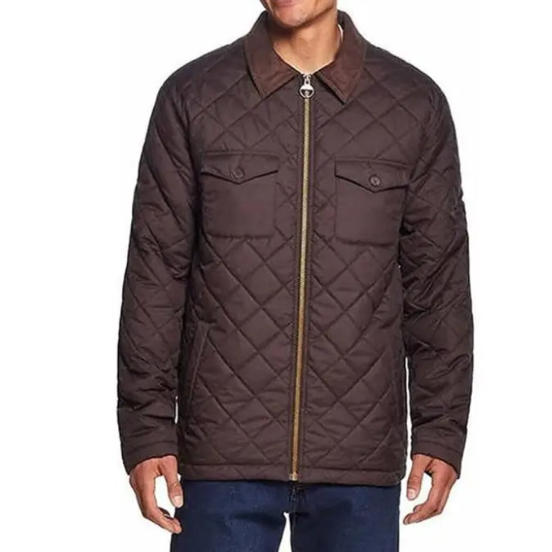 Apleron - Steppjacke Herren mit Reißverschluss – Übergangsjacke mit Cordkragen und Taschen