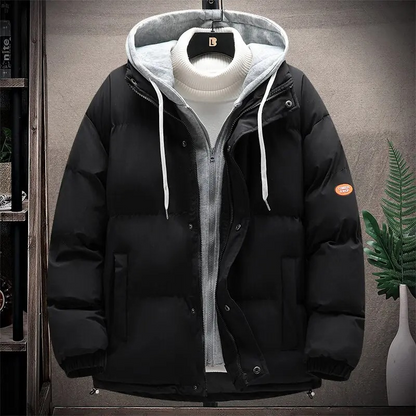 Pristiq - Pufferjacke Herren – Warme Winterjacke mit Kapuze und Reißverschluss