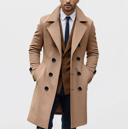 Werveld - Mantel Jacke Herren – Klassischer Doppelreiher Trenchcoat, Stilvoller Wintermantel