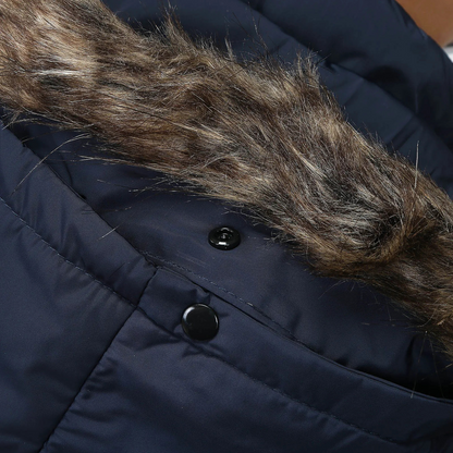 Bergtex - Parka Winterjacke Herren - Lang, Warm Gefüttert, Mit Kapuze