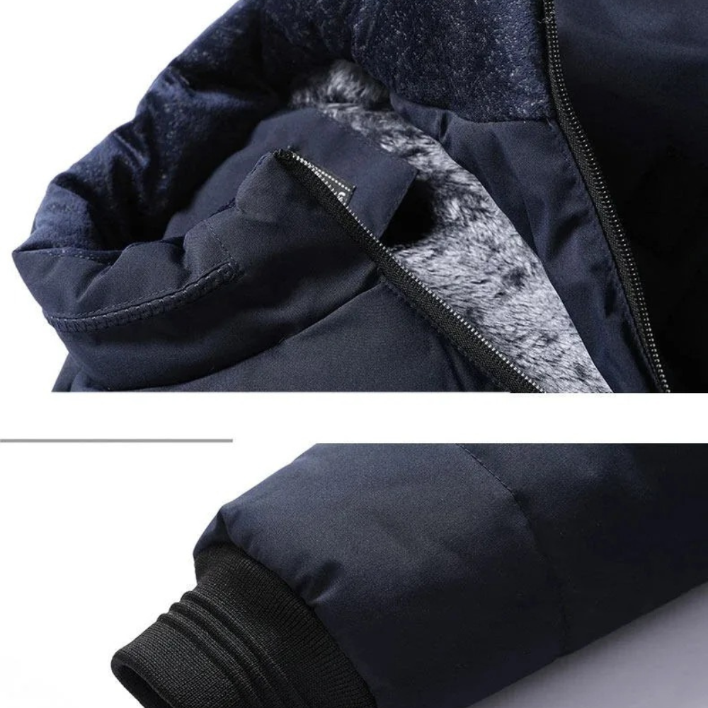 Peakver - Gewattierte Jacke Herren – Winterjacke mit Stehkragen und Reißverschlusstaschen