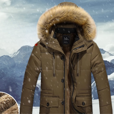 Waldfal - Parka Winterjacke Herren mit Kapuze, Fleecefutter und robustem Design