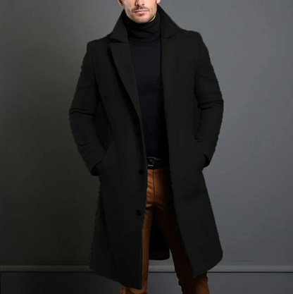 Brixman - Mantel Jacke Herren Lang – Eleganter Wintermantel, Klassischer Wollmantel