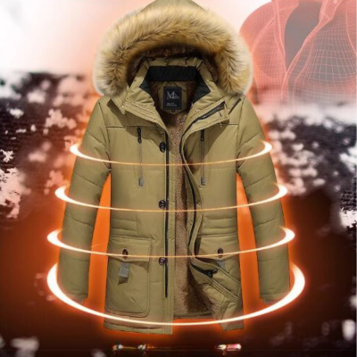 Waldfal - Parka Winterjacke Herren mit Kapuze, Fleecefutter und robustem Design